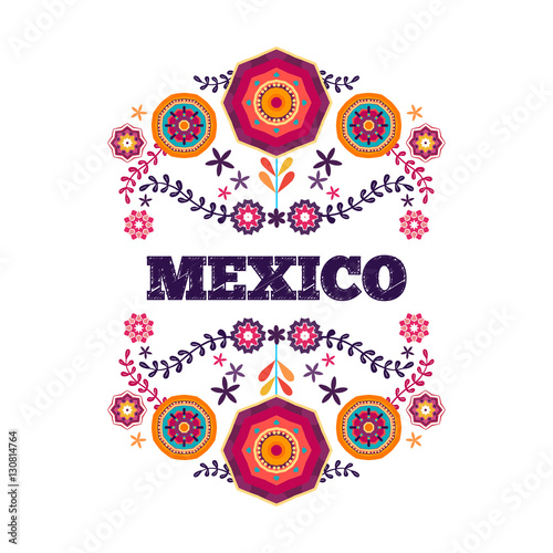 Mexican pattern, beautiful ethnic ornamert