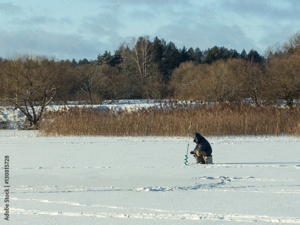 Winter fishing on the ice