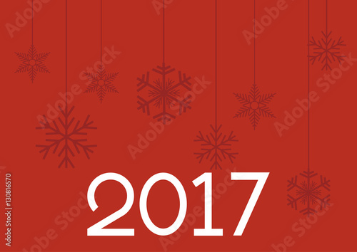 new year 2017 creative red background for calendar cover o poste