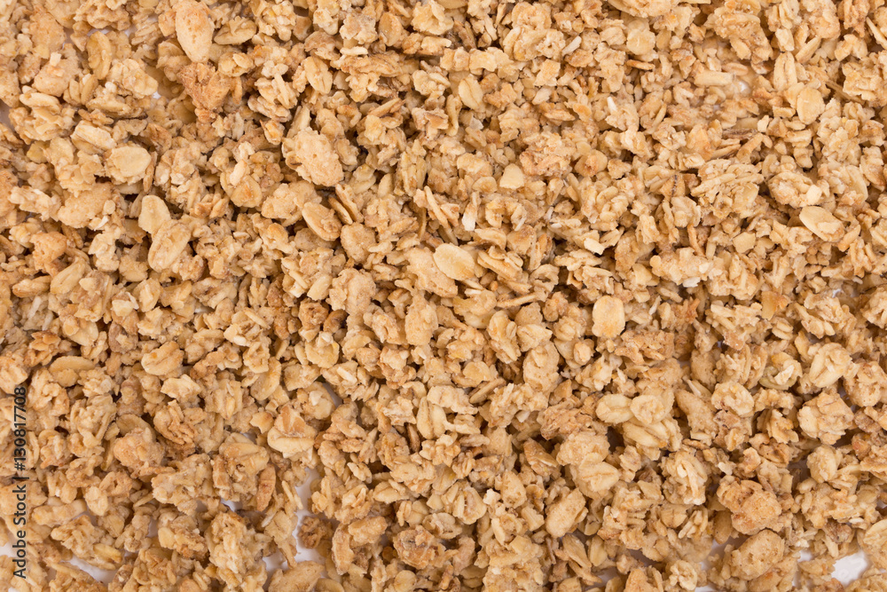 Granola pile closeup background. Granola pile closeup background.
