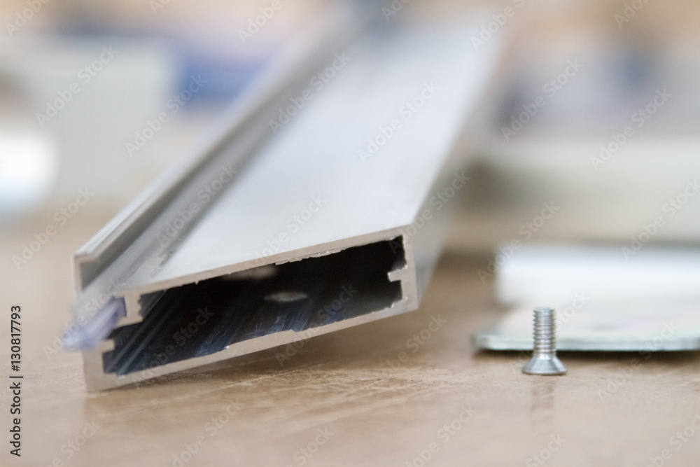 Furniture accessories. Metal profiles of different sizes and shapes. Furniture accessories. Metal profiles of different sizes and shapes.