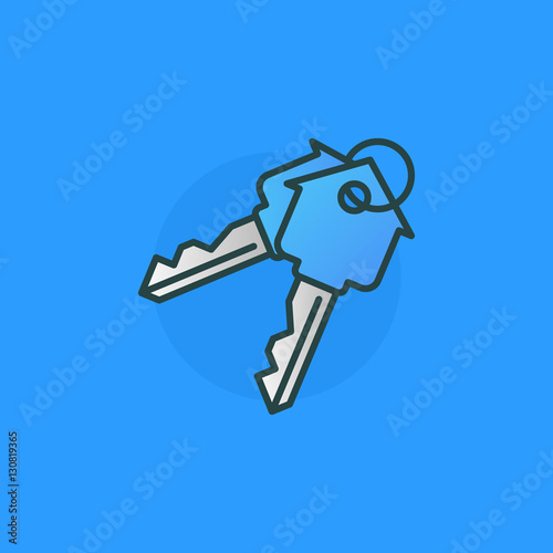 House keys colorful sign