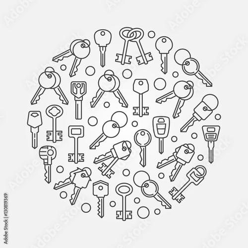 Keys round illustration