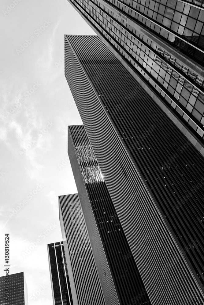 Skyscraper In New York Black And White