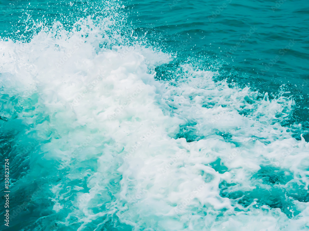 Fototapeta premium Splashing water in the sea