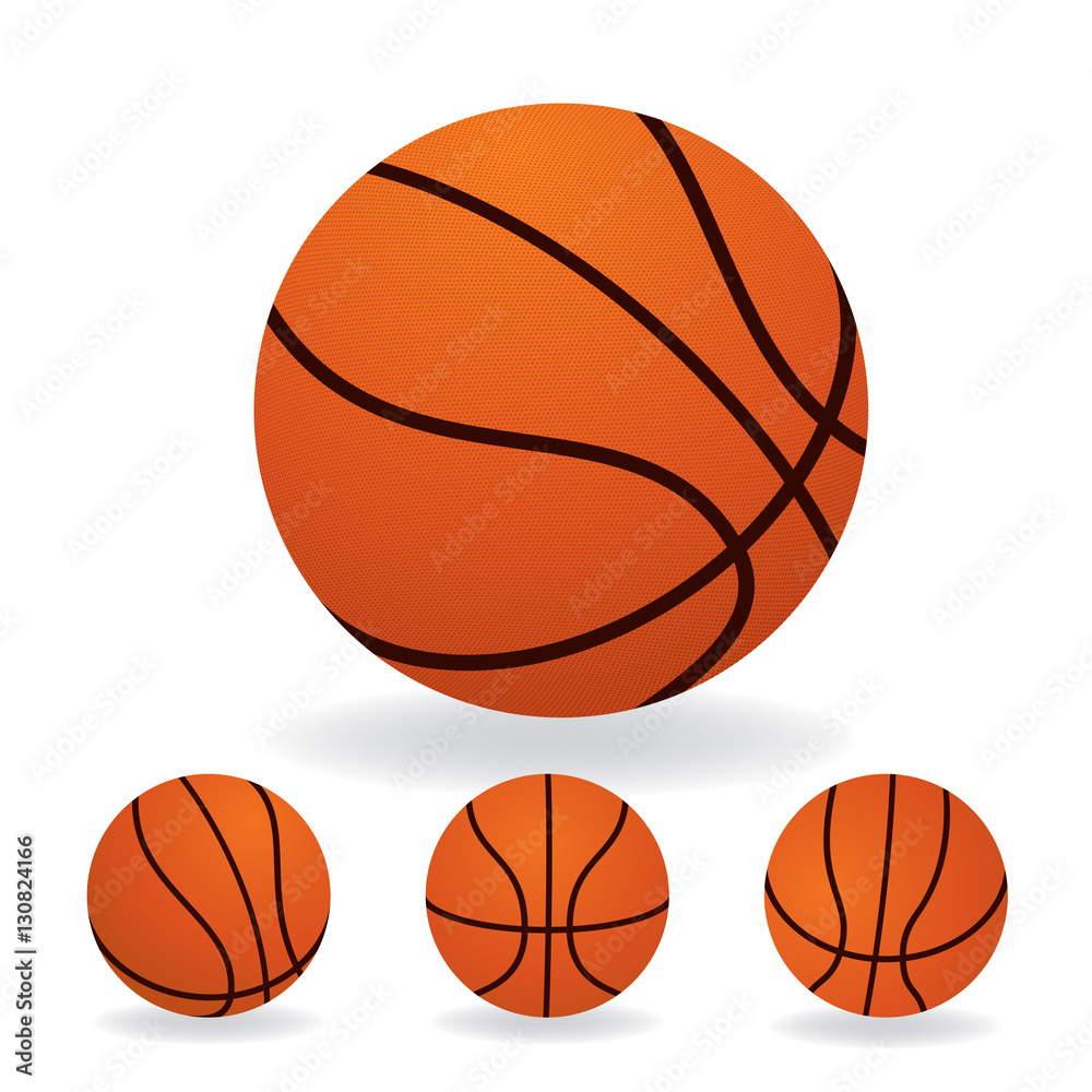 Basketball isolated on a white background. Vector illustration