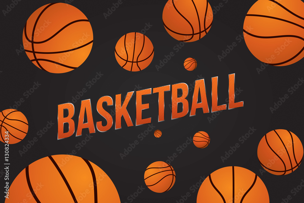 Naklejka premium Basketball background. Vector illustration