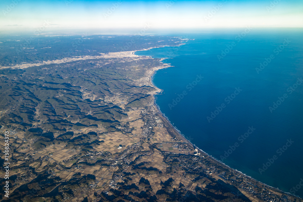 Aerial photograph from over Tokyo Japan, 2016/12/17