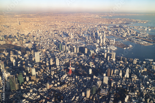 Photography Aerial photograph from over Tokyo Japan, 2016/12/17