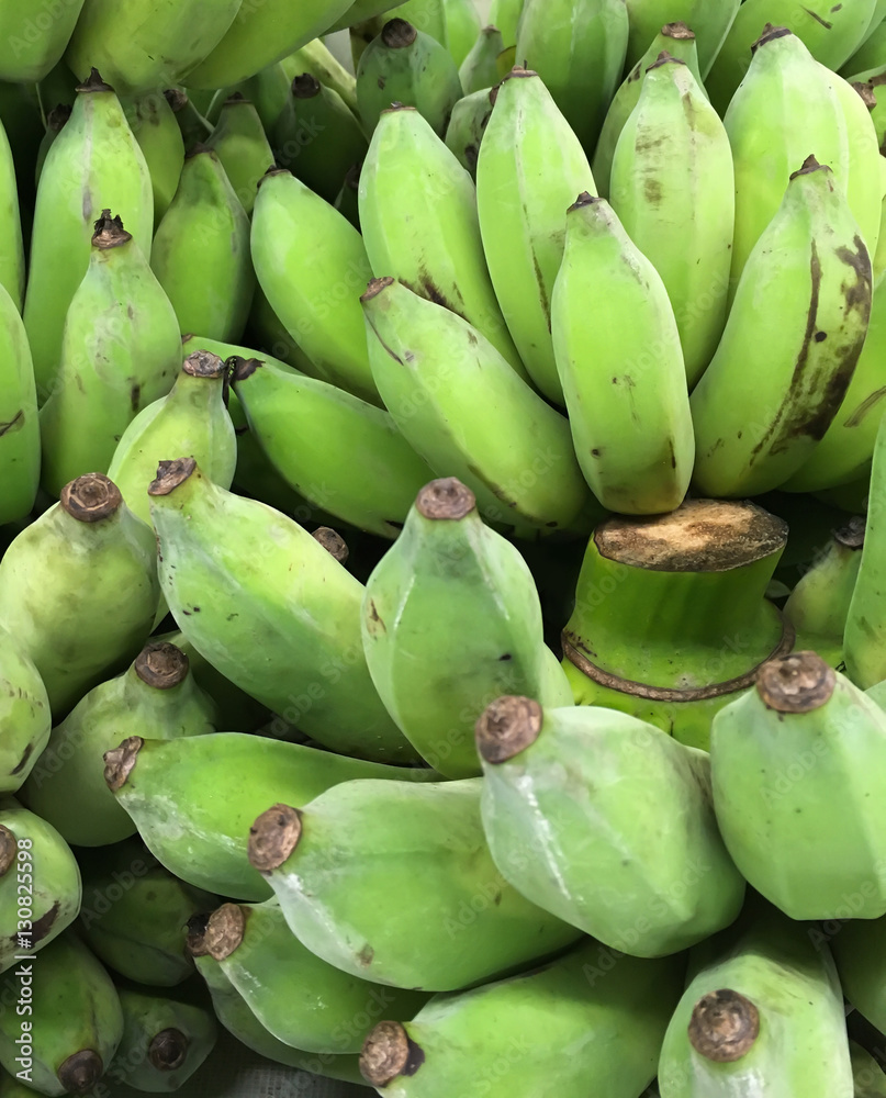 green bunches of Bananas