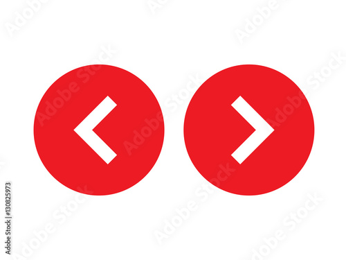 Left right or back next icon button vector