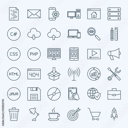 Line Coding Icons