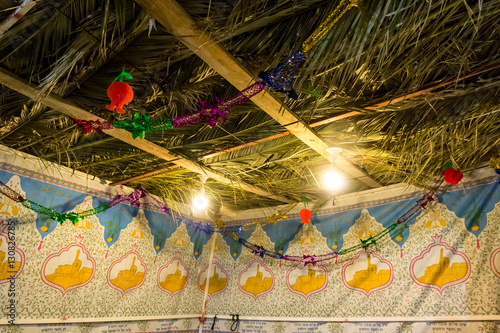 Sukkah - symbolic temporary hut for celebration of Jewish Holiday Sukkot