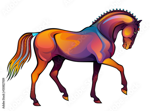 Rainbow horse