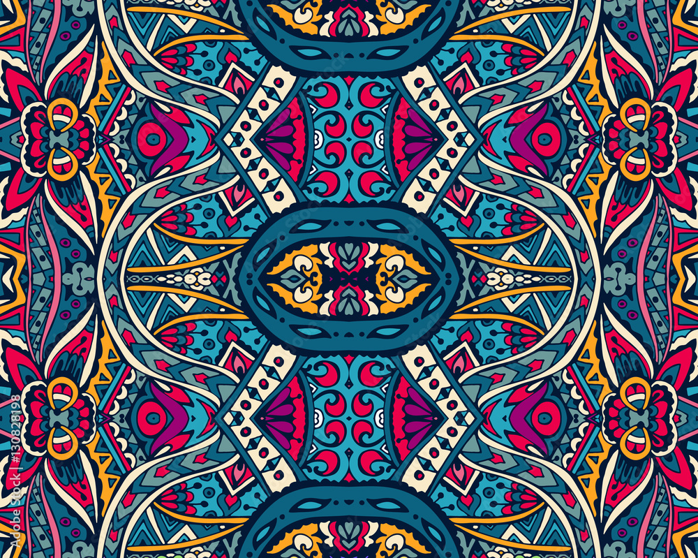 Abstract geometric ornamental seamless pattern 