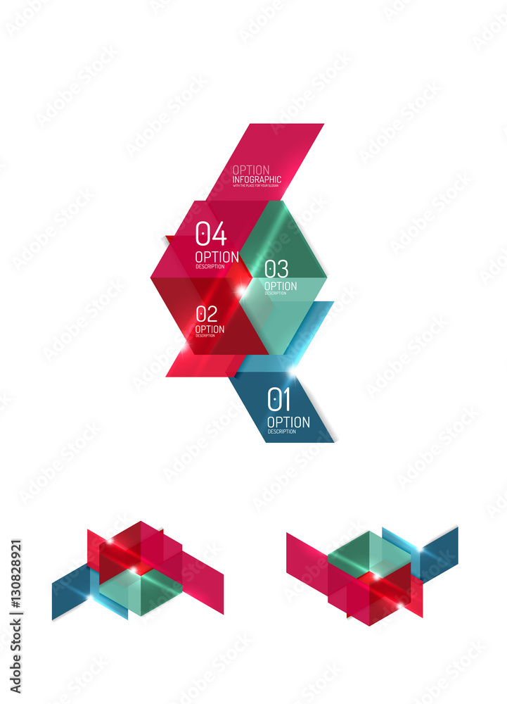 Paper infographic elements Paper infographic elements