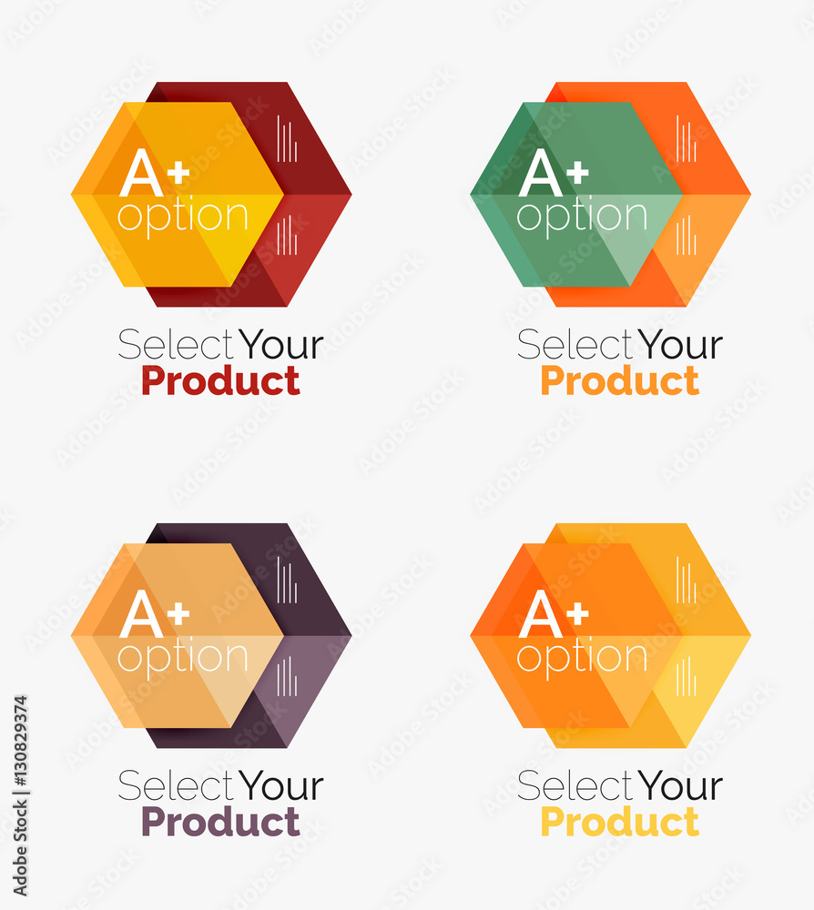 Business geometric layouts with option text Business geometric layouts with option text