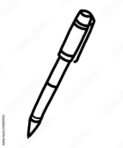pen / cartoon vector and illustration, black and white, hand drawn, sketch style, isolated on white background.