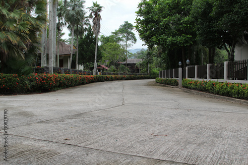 Concrete roads in housing estates.