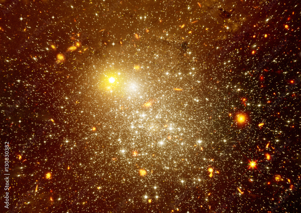 Stars, dust and gas nebula in a far galaxy Stars, dust and gas nebula in a far galaxy