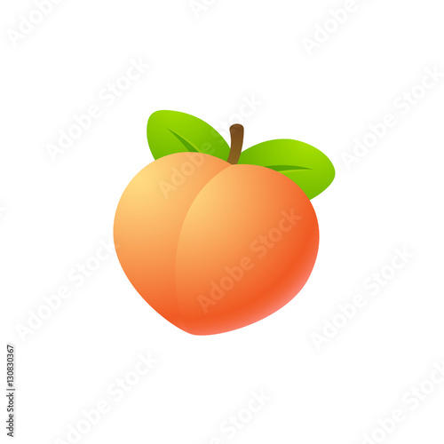 Isolated peach illustration