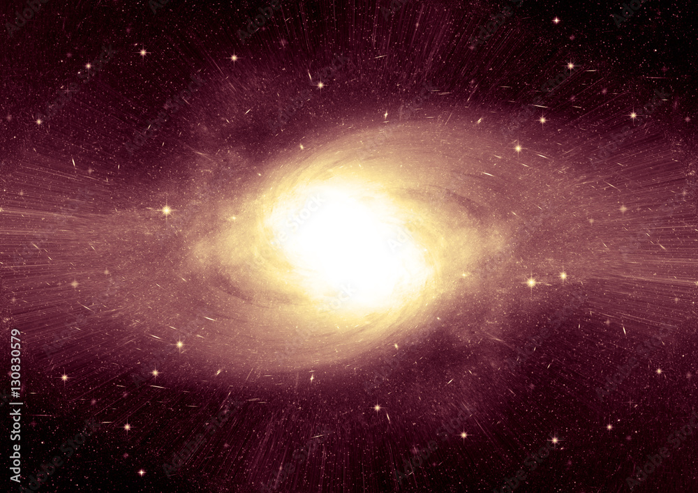 Fototapeta premium Stars, dust and gas nebula in a far galaxy