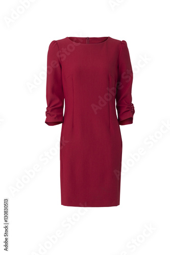 Red dress isolated on white background