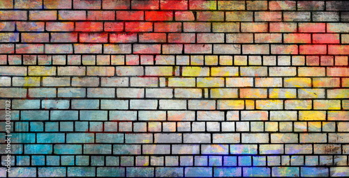Colorful street wall background