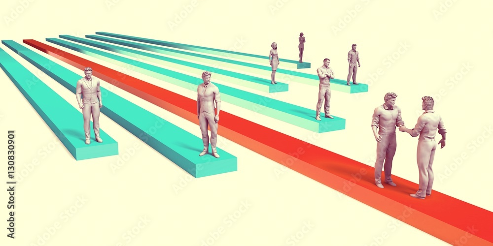 Naklejka premium Business Partnership