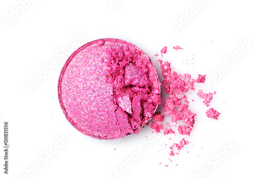 Canvas Print Pink crushed shiny eyeshadows