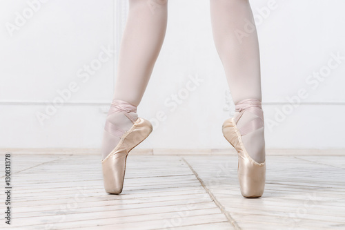 Close-up Legs Of Young Ballerina 