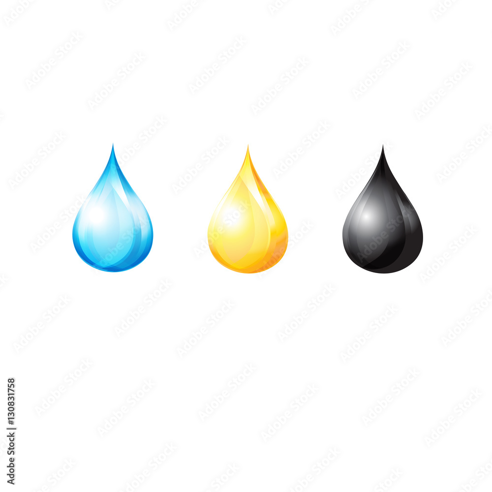 Vector set of different drops Vector set of different drops