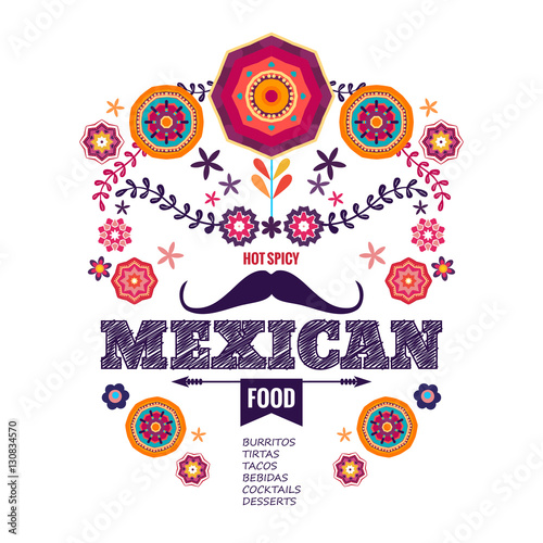 Mexican pattern, beautiful ethnic ornamert