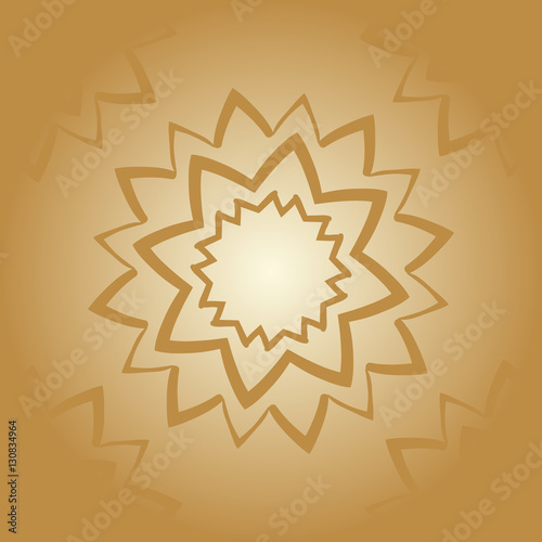 Vintage arabian vector mandala pattern. Hand drawn abstract tile. Decorative retro banner. Wallpaper for banner, invitation, wedding card, caver and others