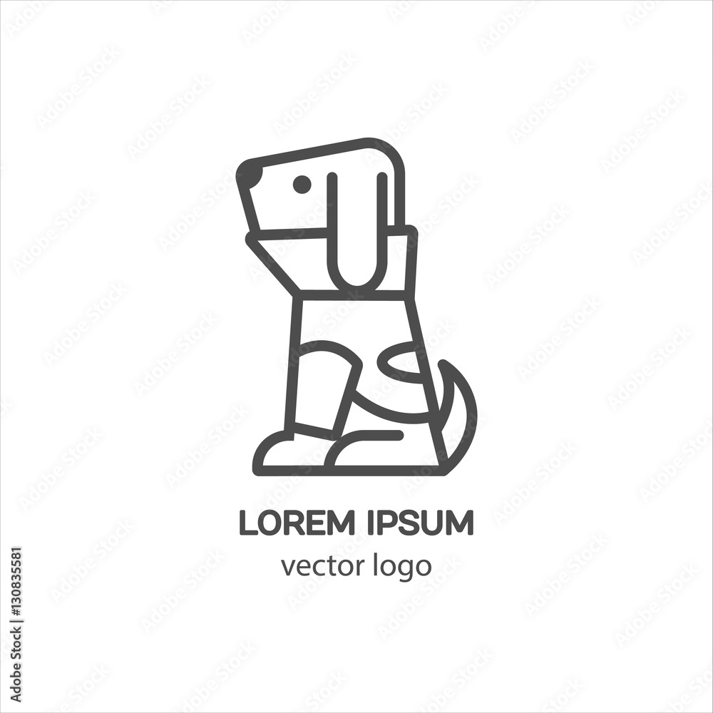 Clothing store for animals for template logo. Clothing for dogs. Set of pet shop logo, labels and badges. Clothing store for animals for template logo. Clothing for dogs. Set of pet shop logo, labels and badges.