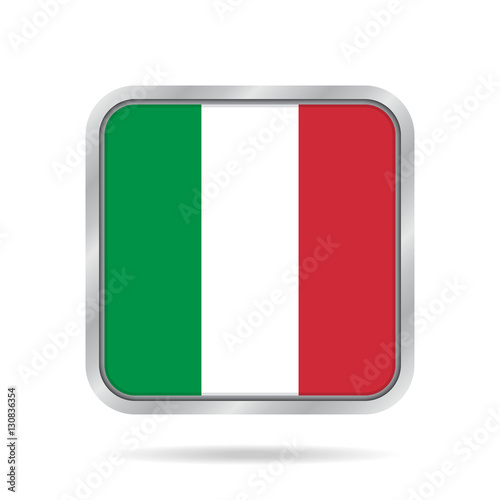 Flag of Italy. Shiny metallic gray square button. Free Download Flag of Italy. Shiny metallic gray square button. - GFXLoad