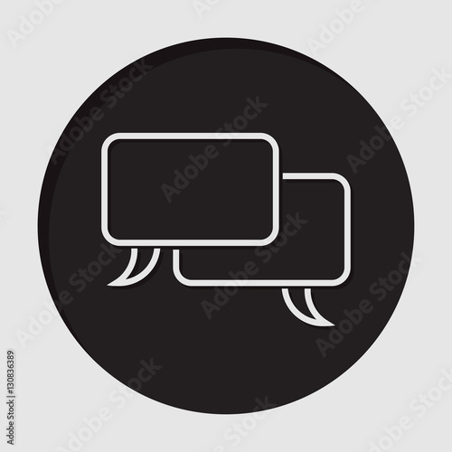 information icon, outline speech bubbles