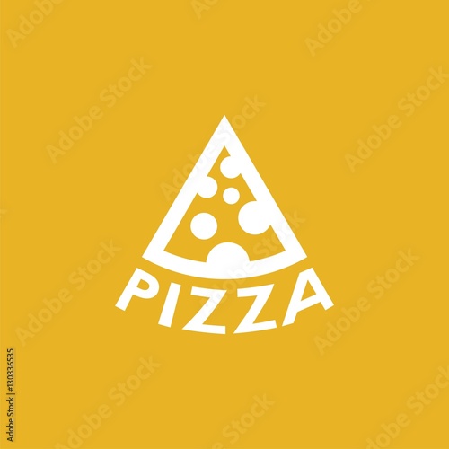 vector graphic piece of pizza. Modern logo design. Vector illustration