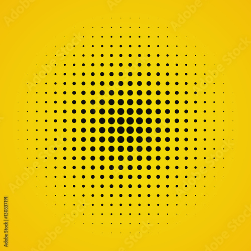 Colored yellow halftone background