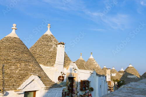 Famous Italian landmark, trulli of Alberobello, Apulian region,