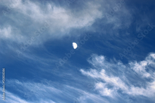 Moon sky clouds