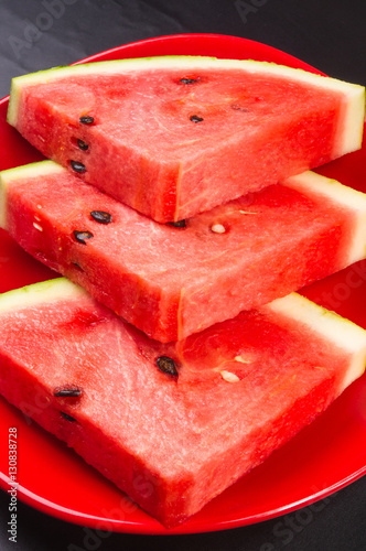 Fresh sliced watermelon