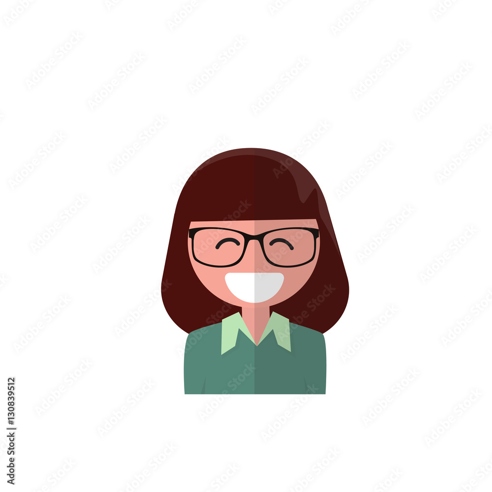 Profile Icon Female Avatar, Woman Cartoon Portrait, Casual Person Flat Vector Illustration Profile Icon Female Avatar, Woman Cartoon Portrait, Casual Person Flat Vector Illustration