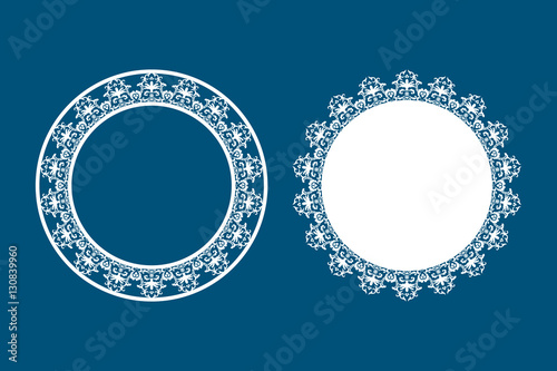 Abstract frames with swirls, vector ornament, vintage frames. Laser cutting template for diy, greeting cards, envelopes, wedding invitations, decorative elements. Photo frame for paper cutting