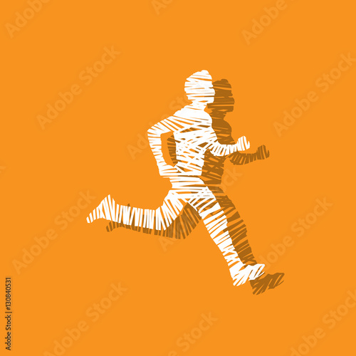running silhouette,