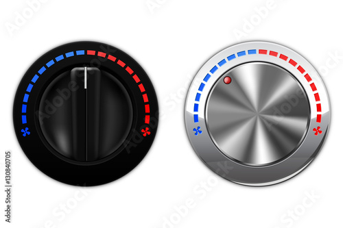 Air temperature switch knob button