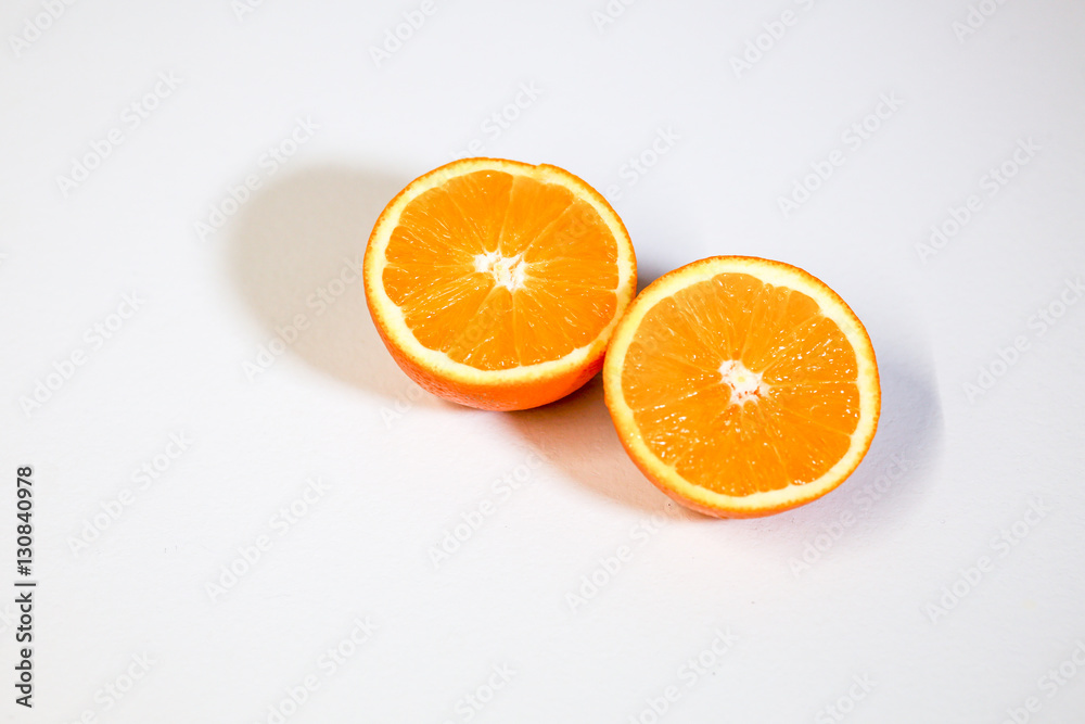 Oranges on a white surface Oranges on a white surface