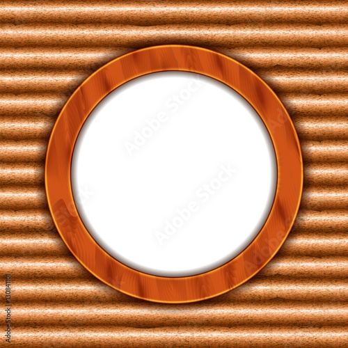Wooden frame. Window. Porthole. Vector illustration