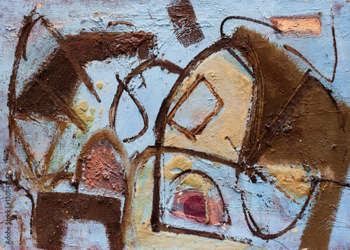 Abstract art background. Oil painting on canvas. Hand-painted. Contemporary art. Fragment of artwork.