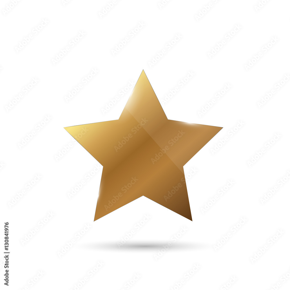 Fototapeta premium Shiny Gold Star Illustration
